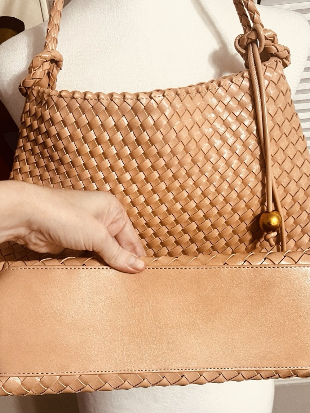 Anthropologie Calla Oversized Woven
Bucket Bag Tan NWT - Picture 8 of 10